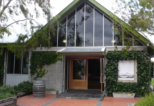 image of the entrance to the Cellar Door at Cloudy Bay Vineyards