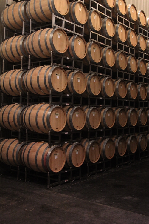 image of the American Oak barrels at Silver Oak Cellars