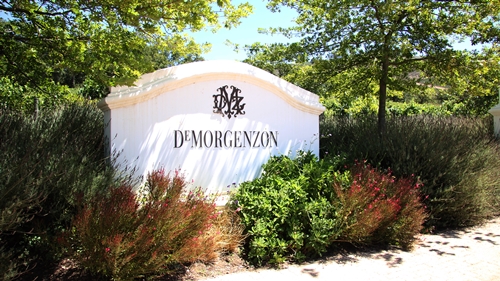 image of the entrance to the DeMorgenzon Estate in Stellenbosch
