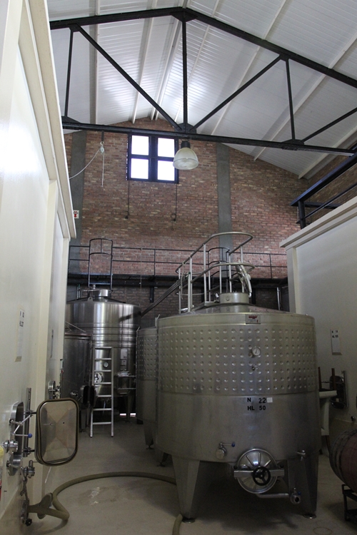 image from inside Achaval Ferrer's winery in Perdriel